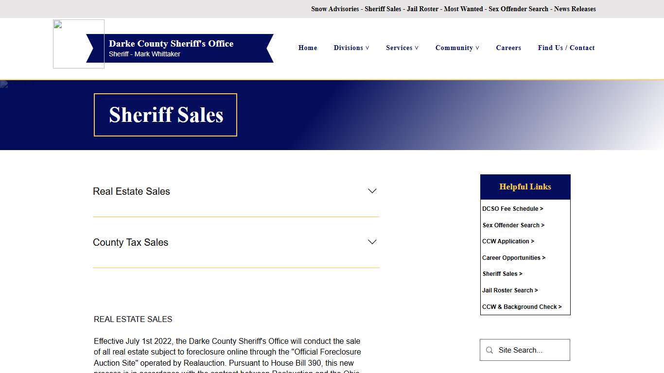 Sheriff Sales Darke County Sheriff