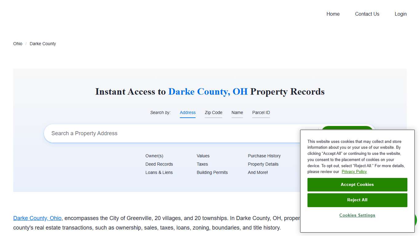 Darke County Property Records Owners, Deeds, Permits